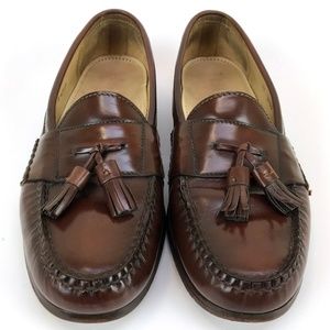 Cole Haan Brown Leather Tassel Mens Loafers 11.5B